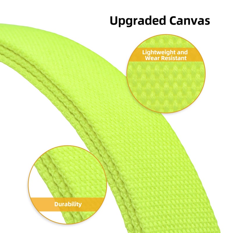 Mile High Life Cut To Fit Canvas Web Belt Size Up to 52" with Flip-Top Solid Black Military Buckle (Lime Green-S) - Image 5